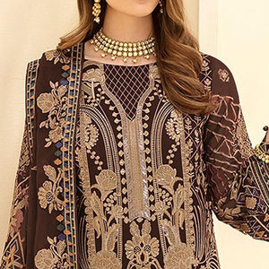 Coffee Party Wear Embroidered Georgette Pakistani Suit