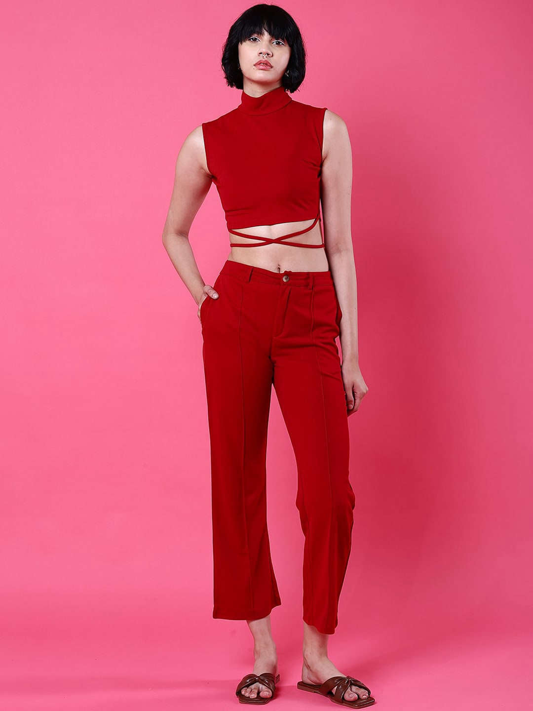 Women Tie Up Co-Ord Set