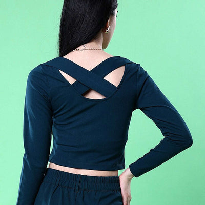 Women Top With Cris Cross Back
