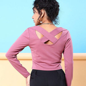 Women Top With Cris Cross Back