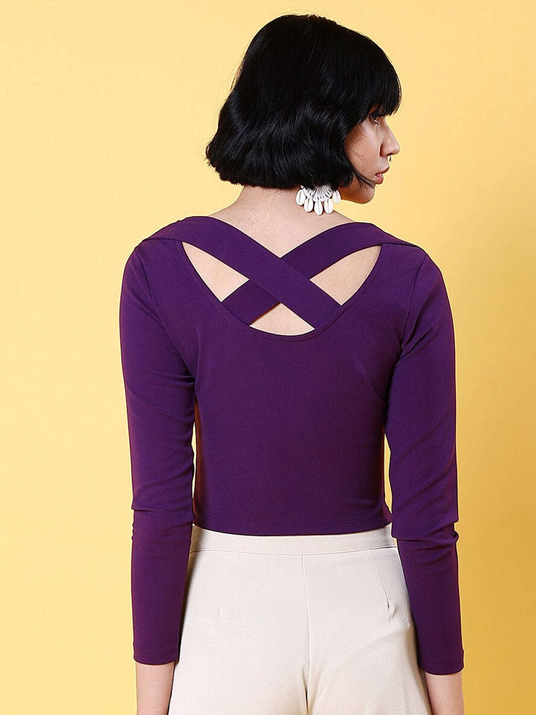 Women Top With Cris Cross Back