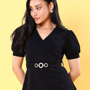 Women V Neck Peplum Top