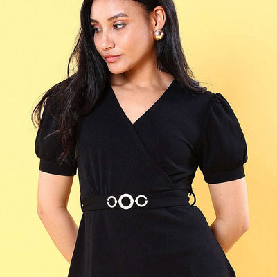 Women V Neck Peplum Top