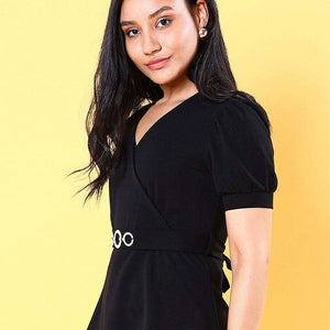 Women V Neck Peplum Top