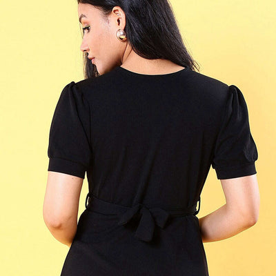 Women V Neck Peplum Top