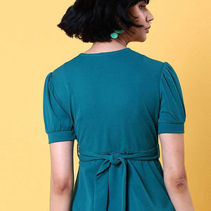 Women V Neck Peplum Top