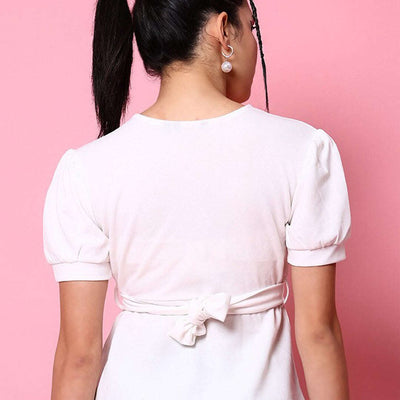 Women V Neck Peplum Top