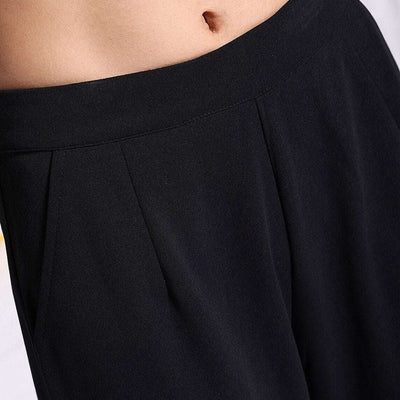 Women Solid Wide Leg Trouser