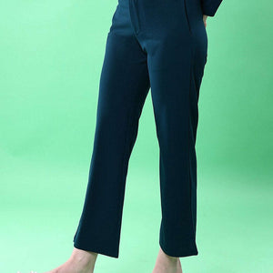 Women Solid Wide Leg Trouser