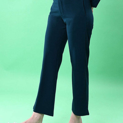 Women Solid Wide Leg Trouser