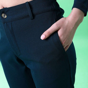 Women Solid Wide Leg Trouser