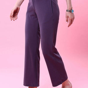 Women Solid Wide Leg Trouser
