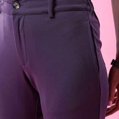 Women Solid Wide Leg Trouser