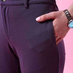 Women Solid Wide Leg Trouser