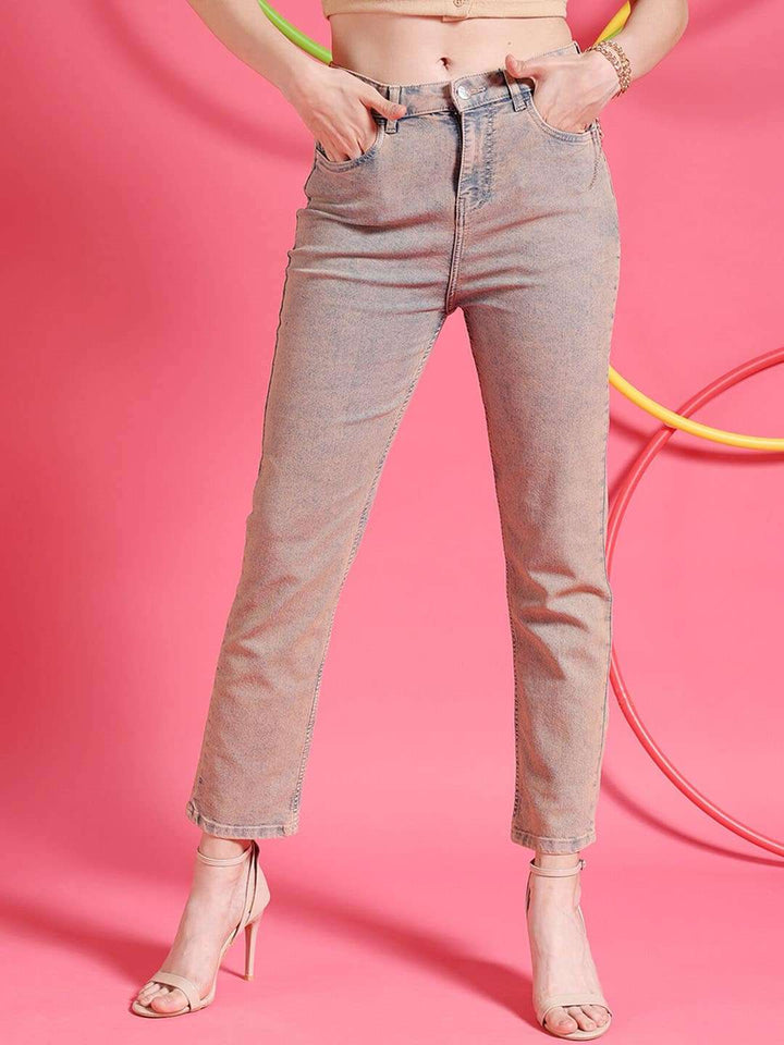 Women Tinted Straight Fit Denim Jeans