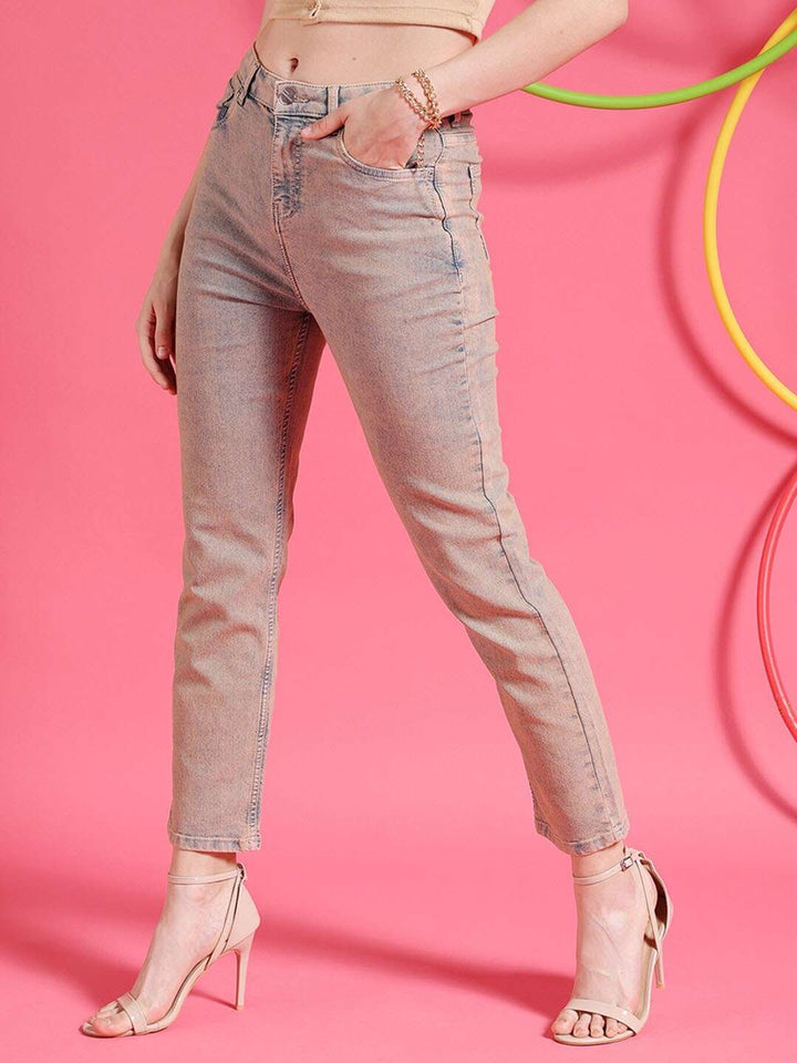 Women Tinted Straight Fit Denim Jeans