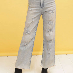 Women Tinted Wide Leg Denim Jeans