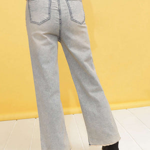 Women Tinted Wide Leg Denim Jeans