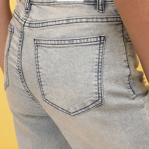 Women Tinted Wide Leg Denim Jeans