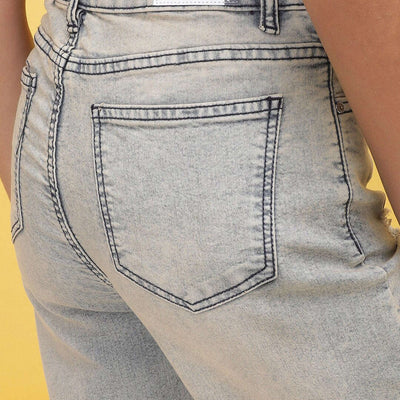 Women Tinted Wide Leg Denim Jeans