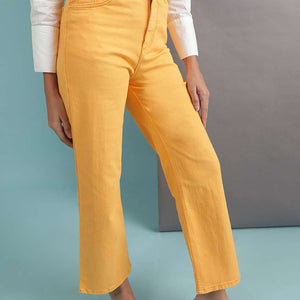 Women Tinted Wide Leg Denim Jeans