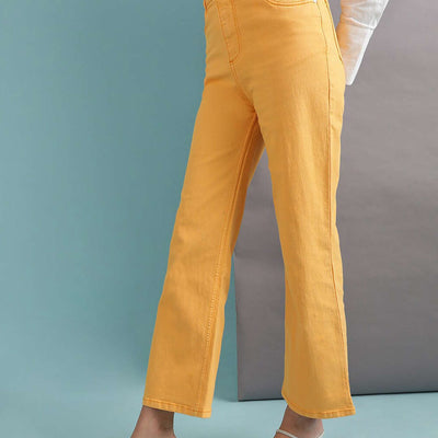 Women Tinted Wide Leg Denim Jeans