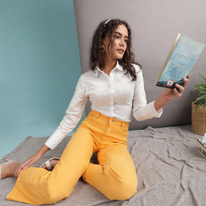 Women Tinted Wide Leg Denim Jeans