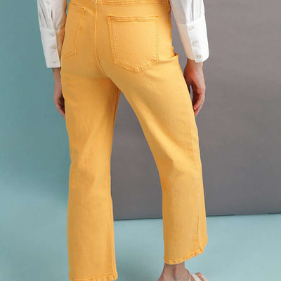 Women Tinted Wide Leg Denim Jeans