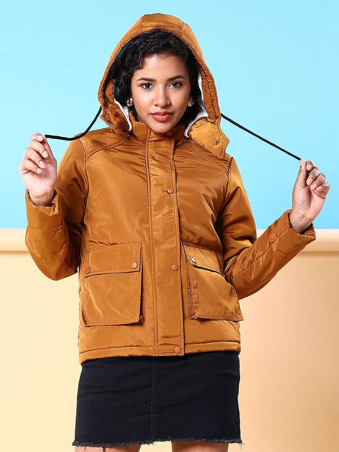 Women Winter Crop Jacket