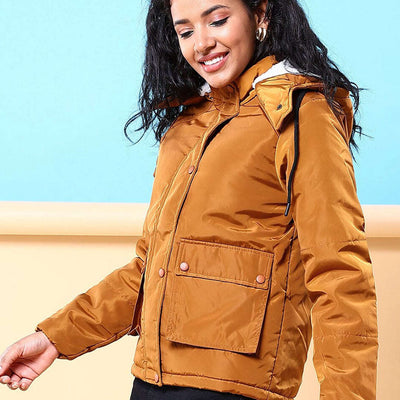 Women Winter Crop Jacket