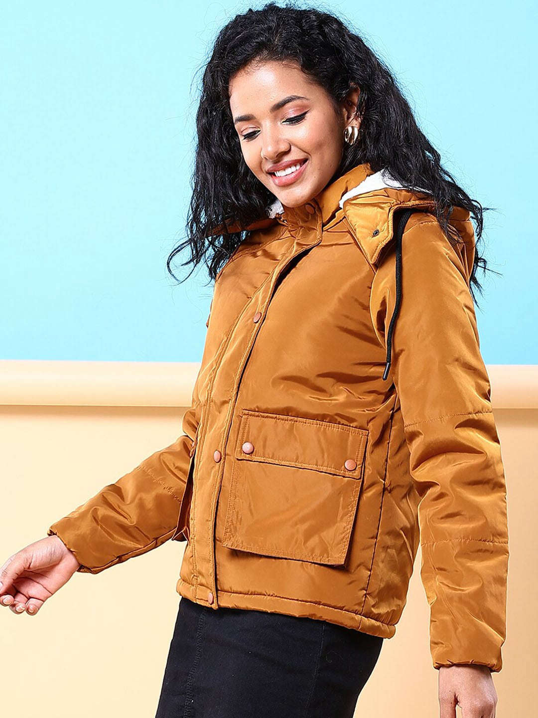 Women Winter Crop Jacket