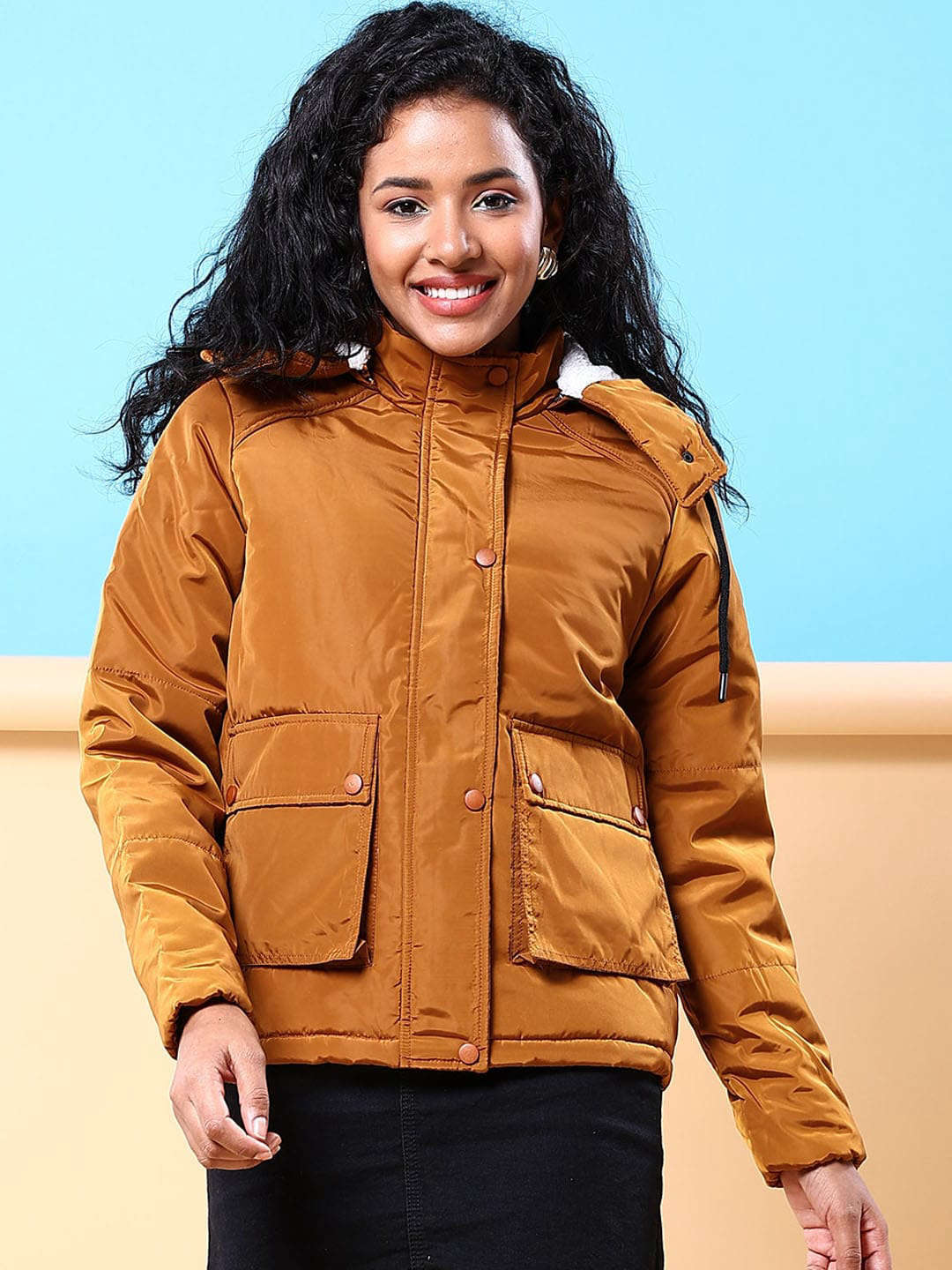 Women Winter Crop Jacket