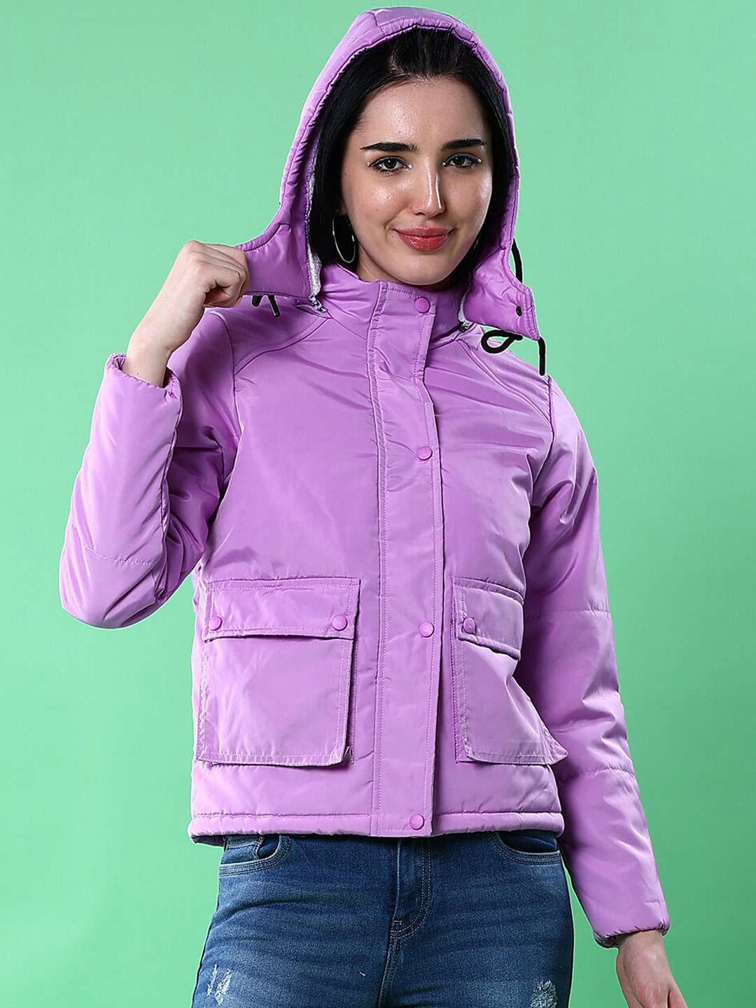 Women Winter Crop Jacket