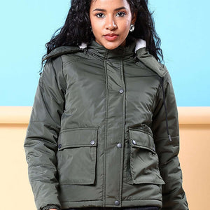 Women Winter Crop Jacket