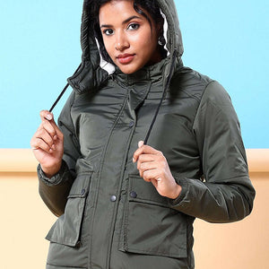 Women Winter Crop Jacket