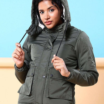 Women Winter Crop Jacket