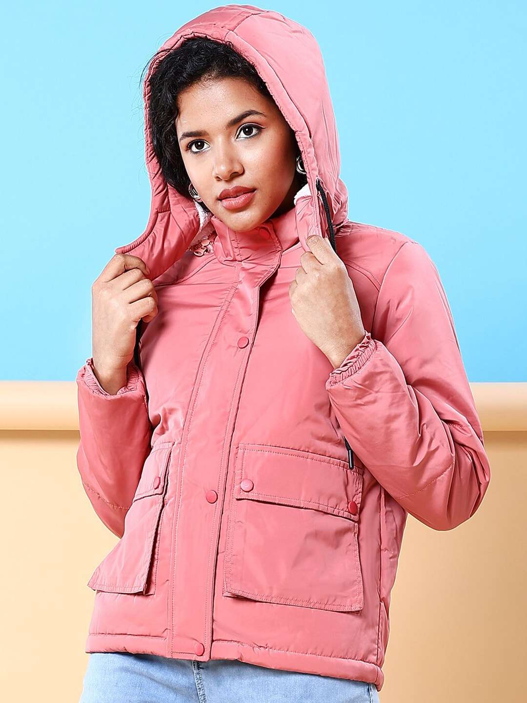 Women Winter Crop Jacket