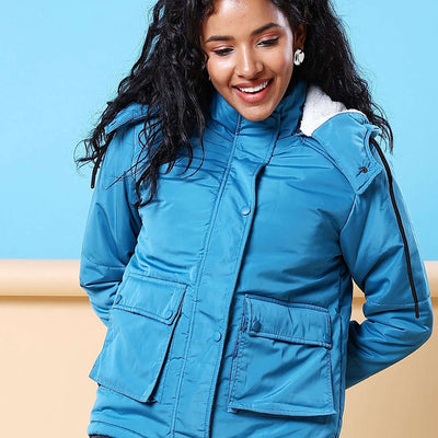 Women Winter Crop Jacket