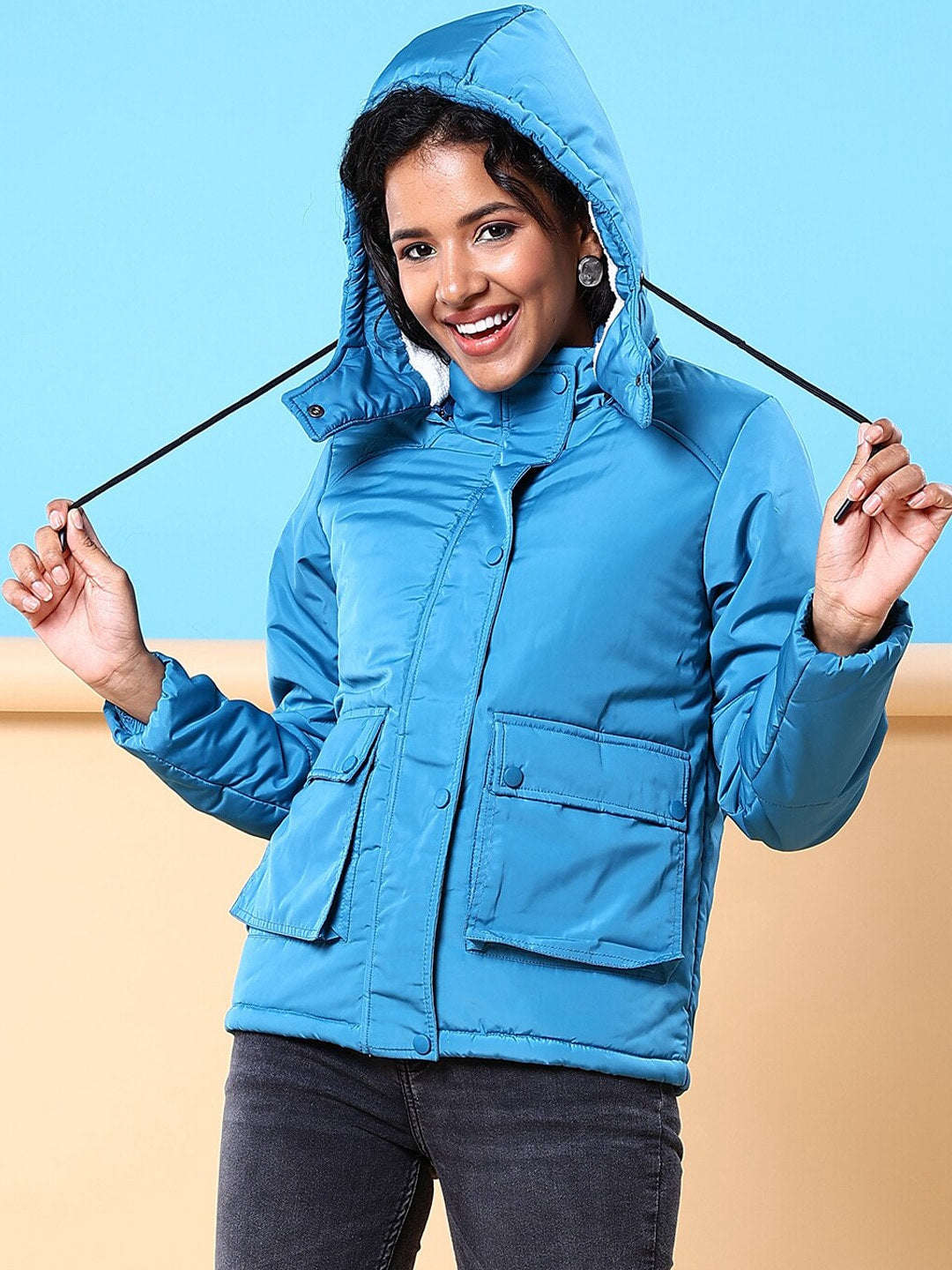 Women Winter Crop Jacket