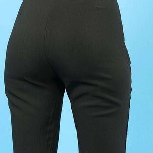 Women Straight Leg Tapered Pants With Slit