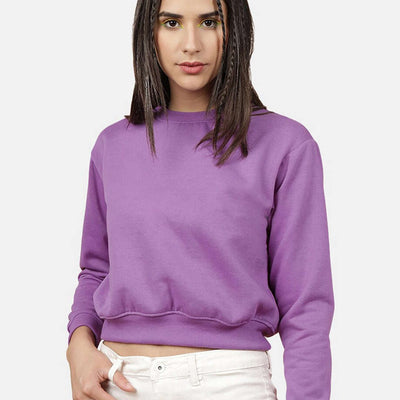 Women's Solid Regular Fit Sweatshirt