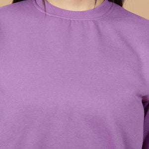 Women's Solid Regular Fit Sweatshirt
