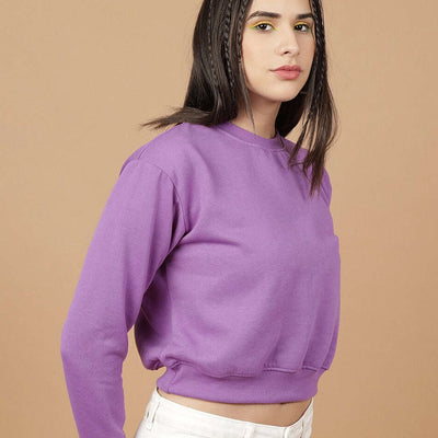 Women's Solid Regular Fit Sweatshirt