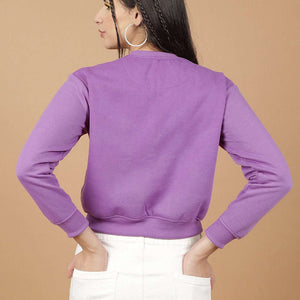 Women's Solid Regular Fit Sweatshirt