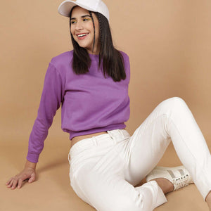 Women's Solid Regular Fit Sweatshirt
