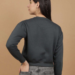 Women's Solid Regular Fit Sweatshirt