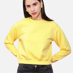 Women's Solid Regular Fit Sweatshirt