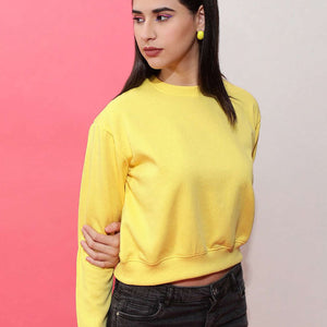Women's Solid Regular Fit Sweatshirt
