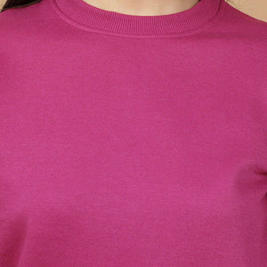 Women's Solid Regular Fit Sweatshirt