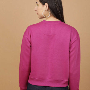 Women's Solid Regular Fit Sweatshirt